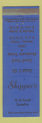 Matchbook Cover - Skipper's Restaurant Sausalito CA WEAR