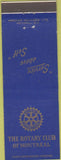 Matchbook Cover - Rotary Club of Montreal QC