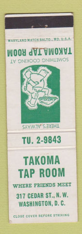 Matchbook Cover - Takoma Tap Room Washington DC