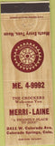 Matchbook Cover - Merri Lane Colorado Springs CO Rotary Club