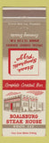 Matchbook Cover - Boalsburg Steak House Pizza PA