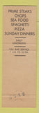 Matchbook Cover - Boalsburg Steak House Pizza PA