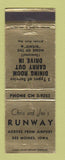 Matchbook Cover - Runway Restaurant Des Moines IA WEAR
