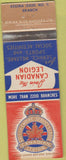 Matchbook Cover - Bristish Empire Service Legion Regina SK