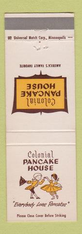 Matchbook Cover - Colonial Pancake House Minneapolis MN Grand Forks ND