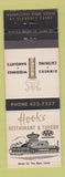 Matchbook Cover - Hook's Restaurant Tavern London ON