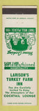 Matchbook Cover - Larison's Turkey Farm Inn Chester NJ