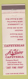 Matchbook Cover - St Clairs Cafeteria Pompano Beach FL WEAR