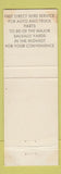 Matchbook Cover - Johnson's Auto Parts Bay City MI WEAR
