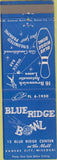 Matchbook Cover - Blue Ridge Bowling Kansas City MO