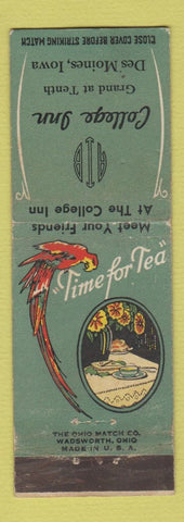 Matchbook Cover - College Inn Des Moines IA
