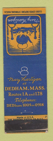 Matchbook Cover - Mary Harligan Dedham MA