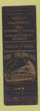 Matchbook Cover - The Colonial Claremont NH hotel WEAR