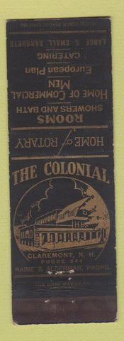 Matchbook Cover - The Colonial Claremont NH hotel WEAR