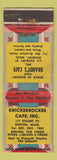 Matchbook Cover - Knickerbocker Cafe Boston MA Brandt's Roxbury WEAR