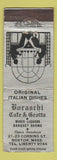 Matchbook Cover - Boraschi Cafe Grotta Boston MA Italian WORN