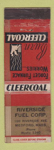 Matchbook Cover - Riverside Fuel Coal Medford MA WEAR
