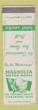 Matchbook Cover - Magnolia Motor Hotel Vicksburg MS