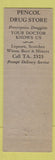 Matchbook Cover - Pencol Drug Store Denver Colorado Colfax