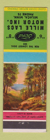 Matchbook Cover - Mille Lacs Motors Ford Milaca MN