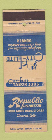 Matchbook Cover - Republic Drug Denver Colorado