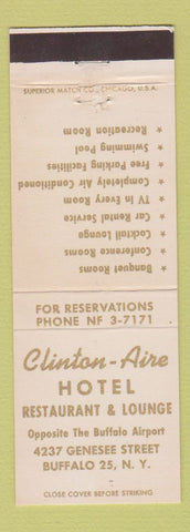 Matchbook Cover - Clinton Aire Hotel Buffalo NY