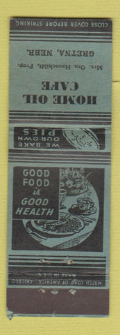 Matchbook Cover - Home Oil Cafe Gretna NE WORN