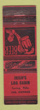 Matchbook Cover - Irish's Log Cabin Gering NE WEAR