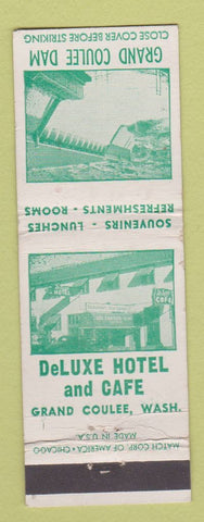 Matchbook Cover - Grand Coulee Dam Deluxe Hotel Cafe WA WEAR