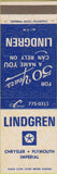 Matchbook Cover - Lindgren Chrysler Plymouth Imperial Reading PA