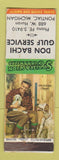 Matchbook Cover - Don Bachi Gulf oil gas Pontiac MI WORN