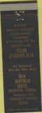 Matchbook Cover - New Hoffman Hotel Bedford PA