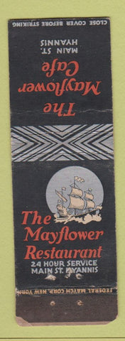 Matchbook Cover - Mayflower Cafe Hyannis MA FEDERAL LONG POOR STRIKER