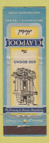 Matchbook Cover - Claypool Hotel Indianapolis IN