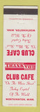 Matchbook Cover - Club Cafe Worthington MN