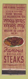 Matchbook Cover - New Yorker Steak House Boston MA