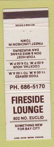 Matchbook Cover - Fireside Lounge Bay City MI