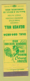 Matchbook Cover - Beaver Hill Restaurant Kawkawlin MI