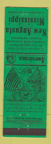 Matchbook Cover - New Augusta MS Civil War Perkins Americana