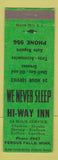 Matchbook Cover - HI Way Inn Fergus Falls MN