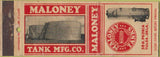 Matchbook Cover - Maloney Tanks Tulsa OK