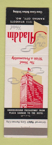 Matchbook Cover - Aladdin Hotel Kansas City MO