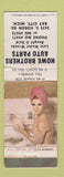 Matchbook Cover - Howe Brothers Auto Parts Bay City MI pinup WEAR