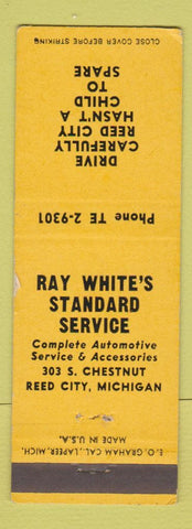 Matchbook Cover - Ray White's Standard oil gas Reed City MI