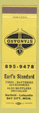 Matchbook Cover - Standard oil gas Earl's Bay City MI