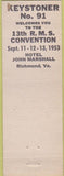 Matchbook Cover - Amy Smith Millers Auto Supply Harrisburg PA white