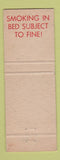 Matchbook Cover - Hotel Pines Pine Bluff AR GREEN