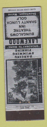 Matchbook Cover - Lakewood Bungalows Theatre Inn Skowhegan ME