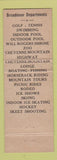 Matchbook Cover - Broadmoor Hotel Colorado Springs