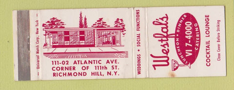 Matchbook Cover - Westfal's Restaurant Richmond Hill NY WEAR